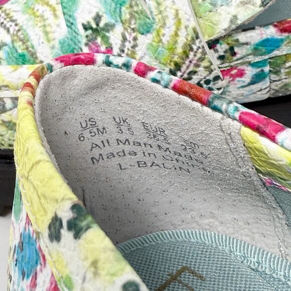 Franco Sarto Balin Lug Sole Chunky Loafers 6.5M Floral Slip On Cottagecore Artsy - Picture 12 of 12